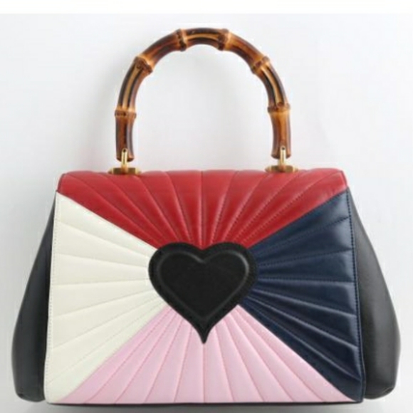 Gucci Linea Large Bee Bamboo Tote - Picture 3 of 8